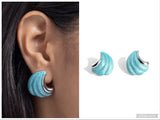 Whimsical Waves - Blue Post Earring