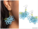 Beaded Blooms - Blue Earring