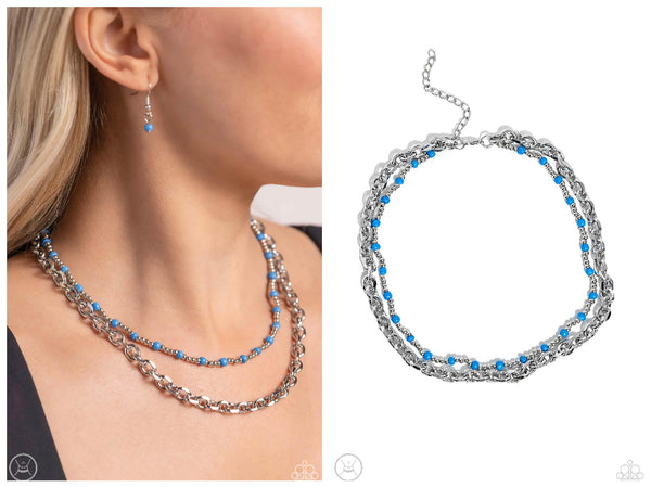 A Pop of Color - Blue Choker