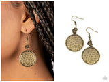 Prehistoric Perfection - Brass Earring