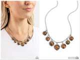 Rustic Recognition - Brown Necklace