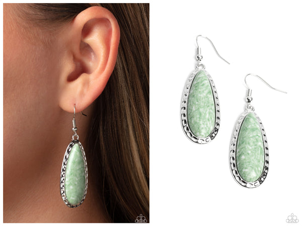 TEARDROP-Dead Dynasty - Green Earring