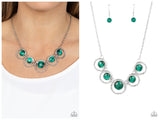 Elliptical Enchantment - Green Necklace