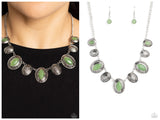 Textured Trailblazer - Green Necklace