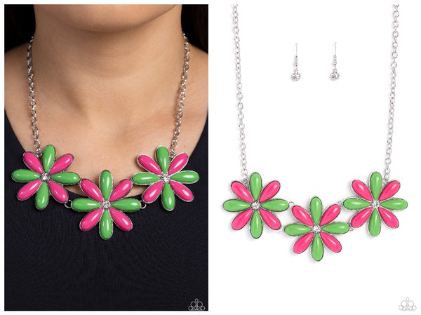 Bodacious Bouquet - Green Necklace