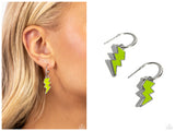 Lightning Limit - Green Hoop Earring