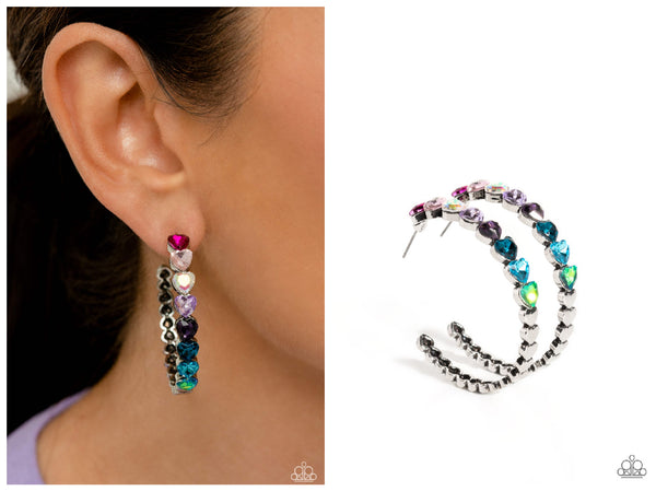 Hypnotic Heart Attack - Multi Hoop Earring