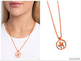 Abstract ASL - Orange Necklace