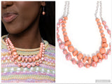 Shape Shifting Sense - Orange Necklace