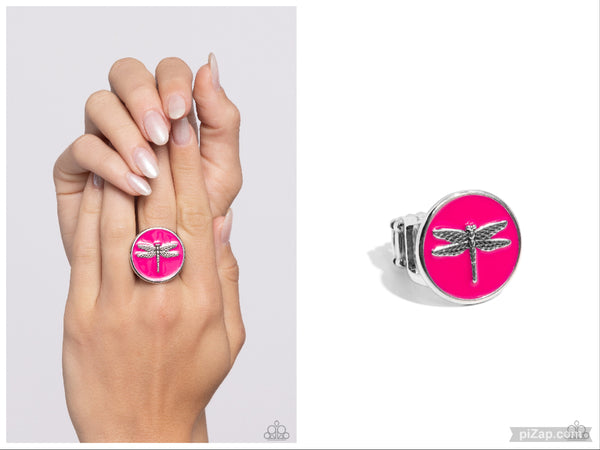 Debonair Dragonfly - Pink Ring