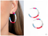 Multicolored Mambo - Pink Multi Hoop Earring
