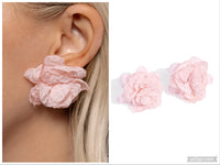 Tulle Twist - Pink Post Earring