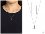 Leave Your Initials - Silver Necklace - J