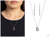 Leave Your Initials - Silver Necklace - B