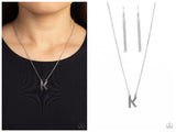 Leave Your Initials - Silver Necklace - K