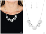 Swanky Shimmer - White Necklace
