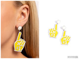My Number One - Yellow Post Earring