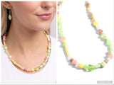 Colored Can-Can - Green Necklace
