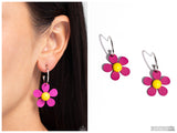 More FLOWER To You! - Pink Hoop Earring