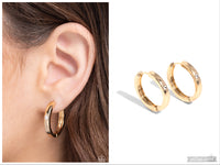 A-Lister Attention - Gold Hinge Hoop Earring