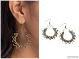 Botanical Tambourine - Brass Earring