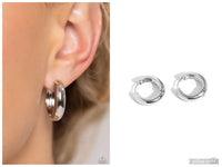 Simply Sinuous - Silver Hinge Hoop Earring