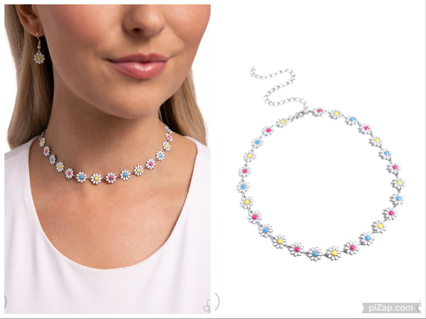 Floral Falsetto - White Choker