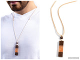 Timber Totem - Orange Necklace