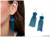 Dreaming Of TASSELS - Blue Earring