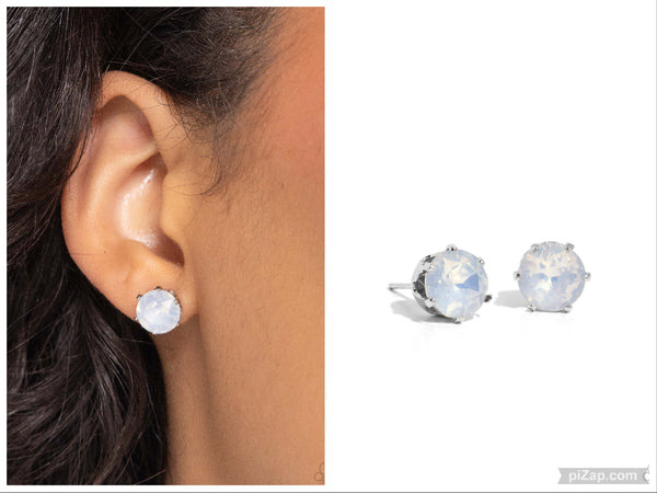 Breathtaking Birthstone - White Post Earring