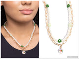 Painted Pageantry - Green Necklace