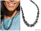 GLASSY Getaway - Black Necklace