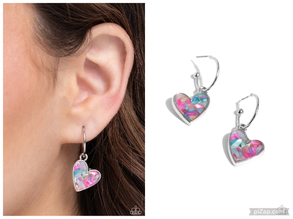 Shell Signal - Pink Hoop Earring