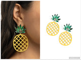 Pineapple Passion - Yellow Post Earring