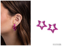 In A Galaxy STAR, STAR Away - Pink Hoop Earring