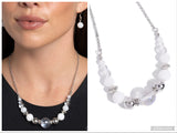 Disco Date - White Necklace