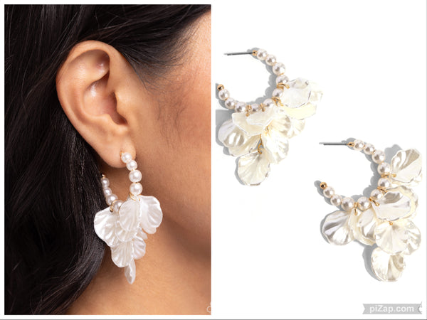 Frilly Feature - Gold Hoop Earring