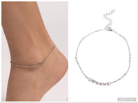Satellite Shimmer - Silver Anklet