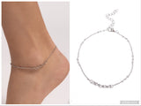 Satellite Shimmer - Silver Anklet