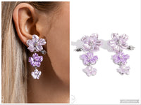 Balanced Bouquet - Purple Clip-on Earring