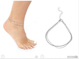 Glistening Gauge - Silver Anklet