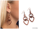 Padlock Your Heart - Copper Earring