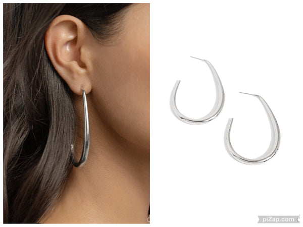 Exclusive Element - Silver Hoop Earring