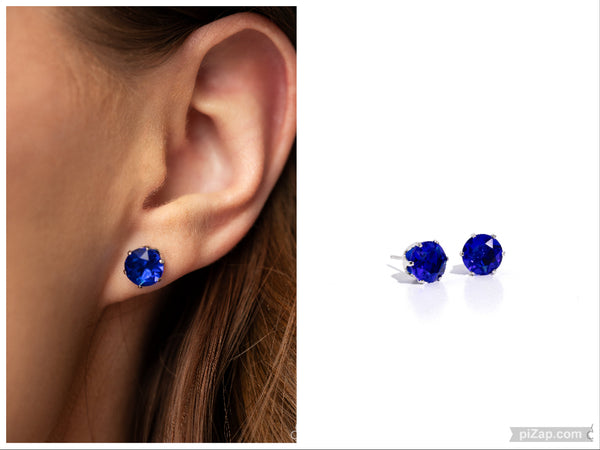 Breathtaking Birthstone - Blue Post Earring