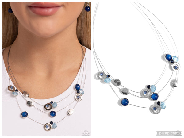 Affectionate Array - Blue Necklace