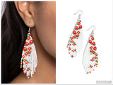 Picturesque Patchwork - Red Earring