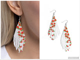 Picturesque Patchwork - Orange Earring