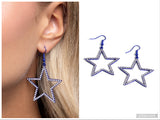 Streamlined Stars - Blue Earring