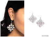 Fancy-Free Florals - White Earring