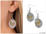 Hammered Homespun - Multi Earring